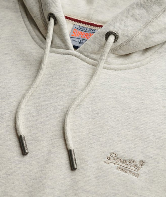 Superdry Essential Logo Hoodie Straw Grey Marl