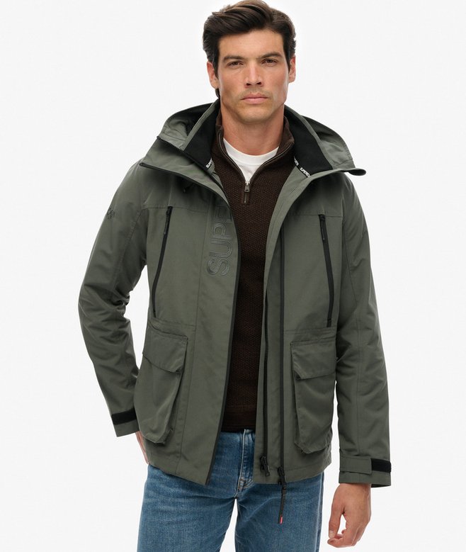 Superdry Hood Ultimate Embroidered Windbreaker Dark Dull Charcoal