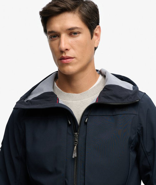 Superdry Hooded Softshell Trekker Jacket Eclipse Navy