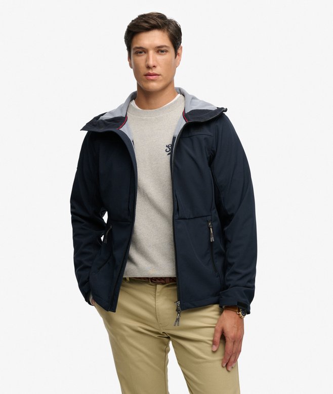 Superdry Hooded Softshell Trekker Jacket Eclipse Navy