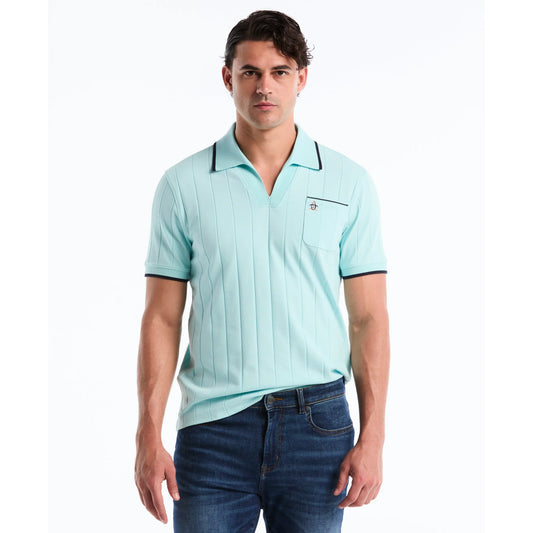 Original Penguin Icons Open Collar Ribbed Polo Shirt Plume
