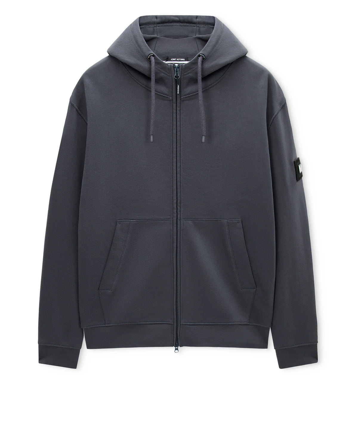 Weekend Offender Winton Zip Through Hoodie Ash Grey