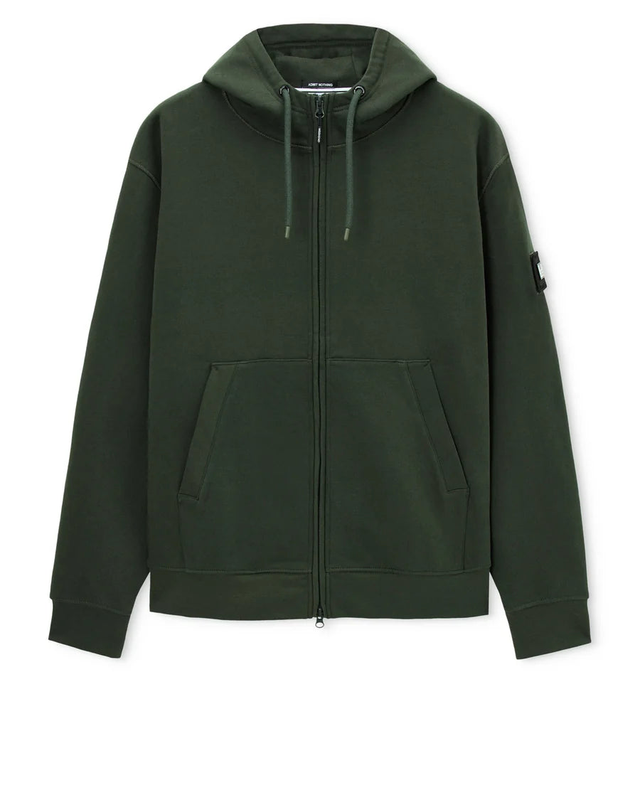 Weekend Offender Winton Zip Through Hoodie Black Forest