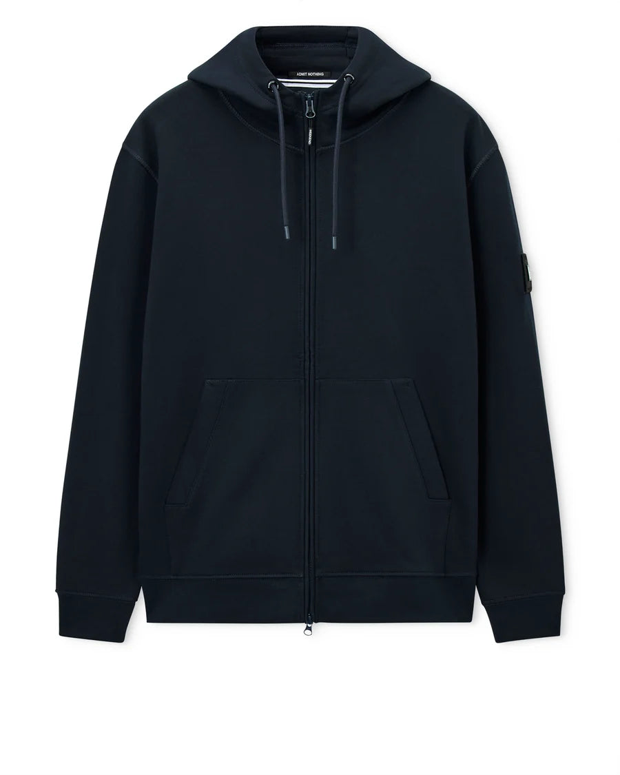 Weekend Offender Winton Zip Through Hoodie Navy