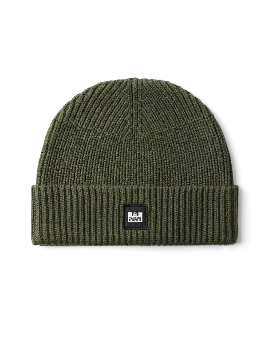 Weekend Offender Kettama Rib Knit Beanie Black Forest