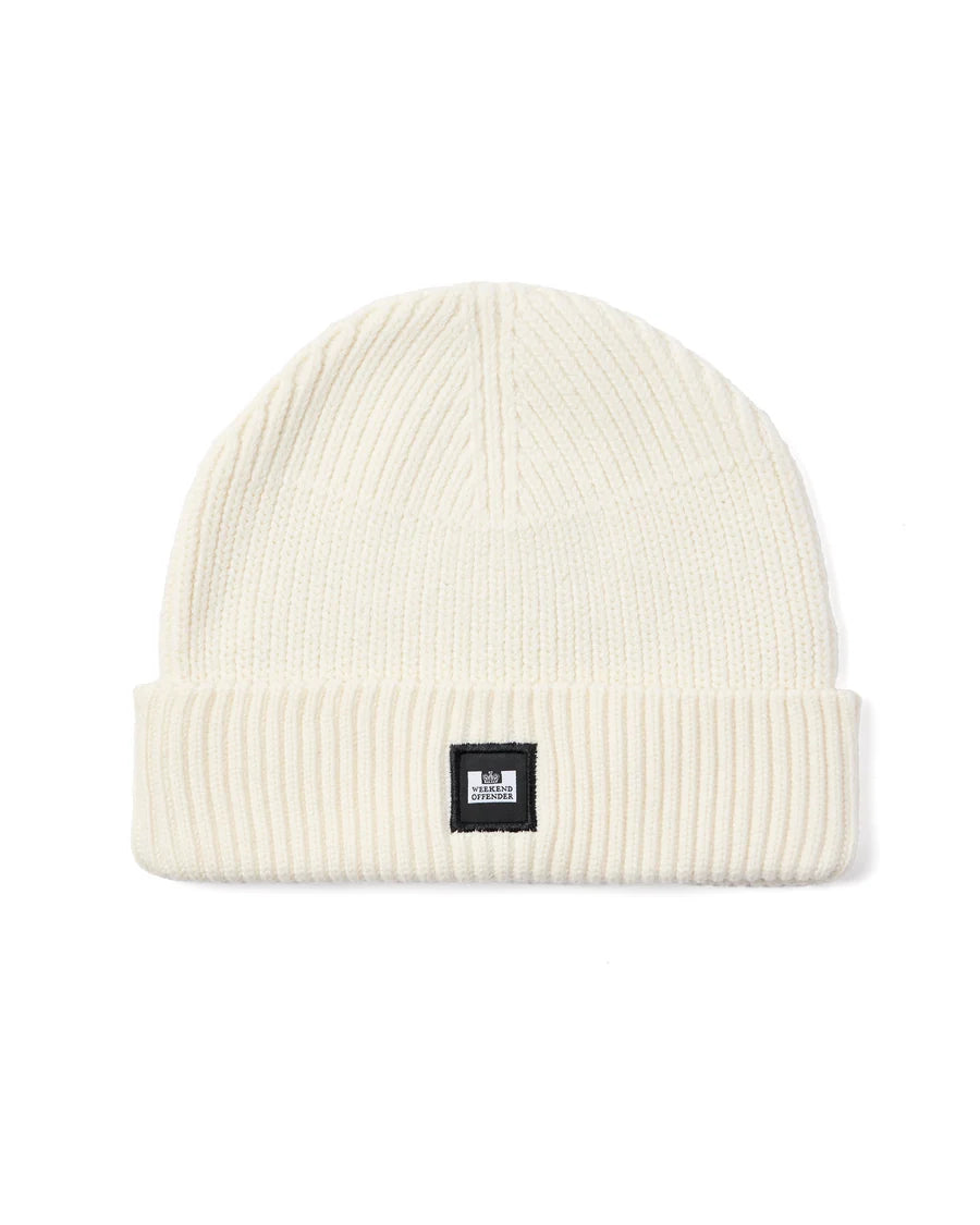 Weekend Offender Kettama Rib Knit Beanie Ivory