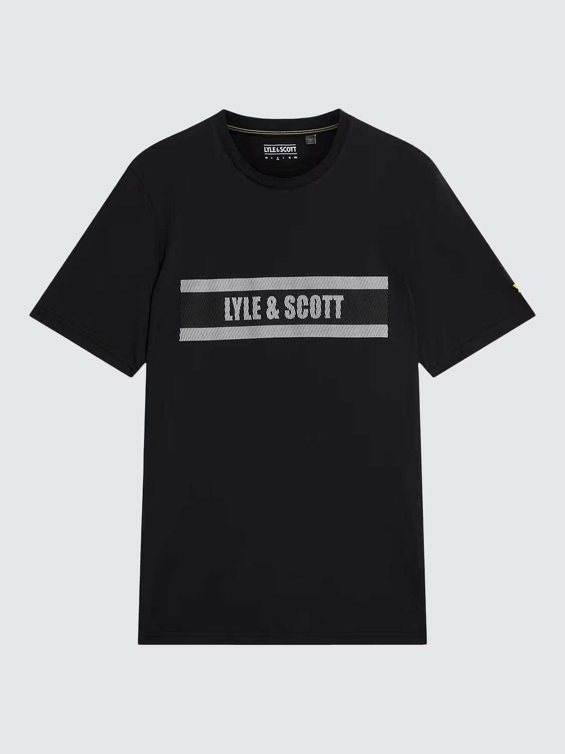 Lyle & Scott Stripe Logo Graphic T-Shirt Jet Black