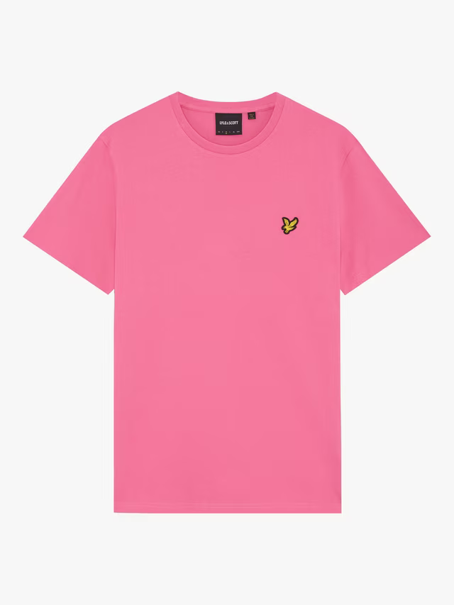 Lyle & Scott Cotton Crew Neck T-Shirt Hot Pink