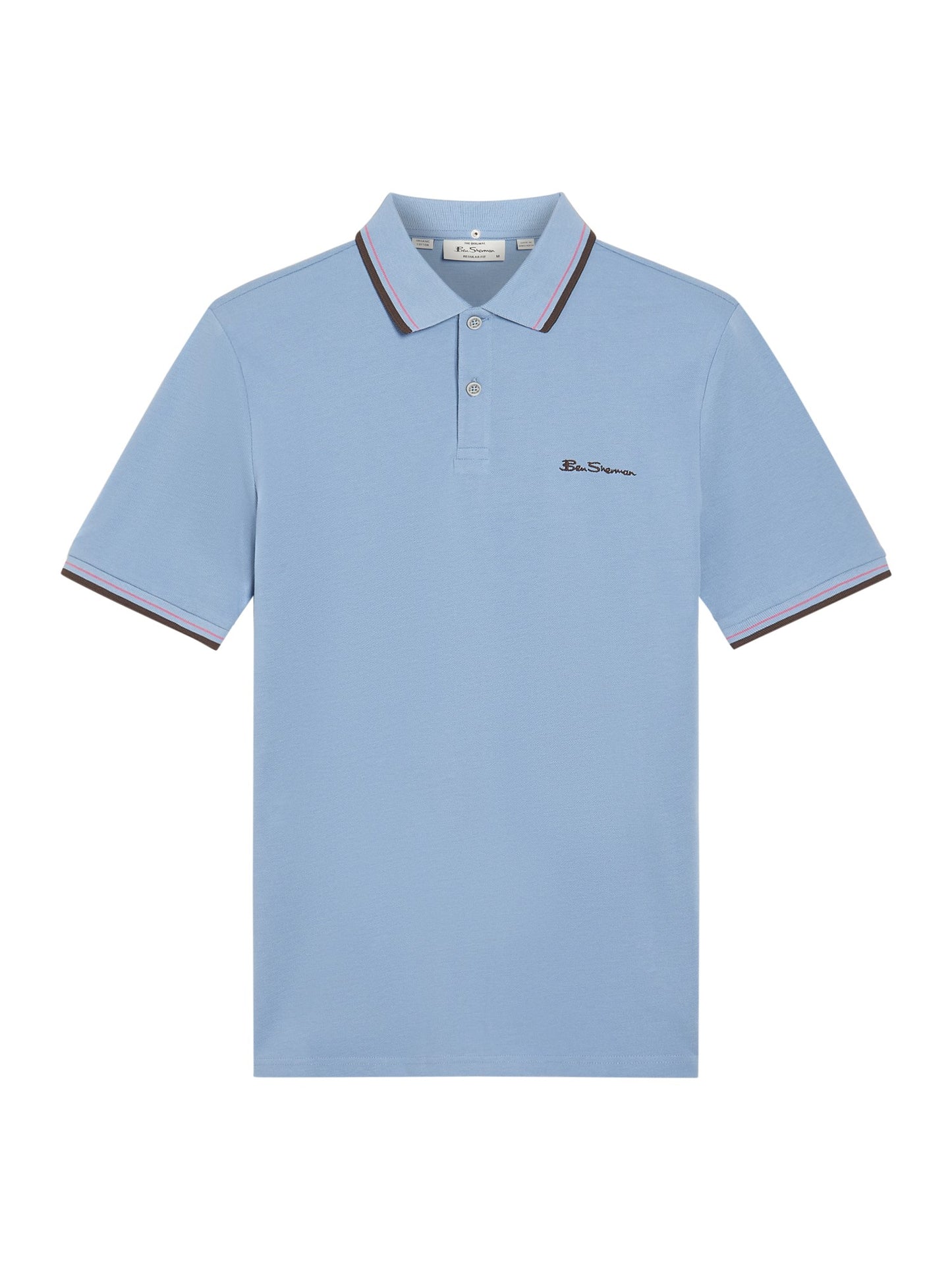 Ben Sherman Signature Pique Polo Pale Blue