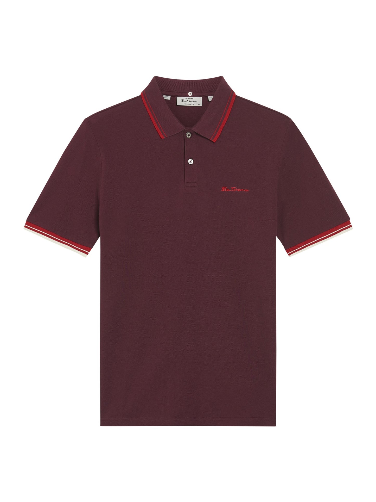Ben Sherman Signature Pique Polo Dark Wine