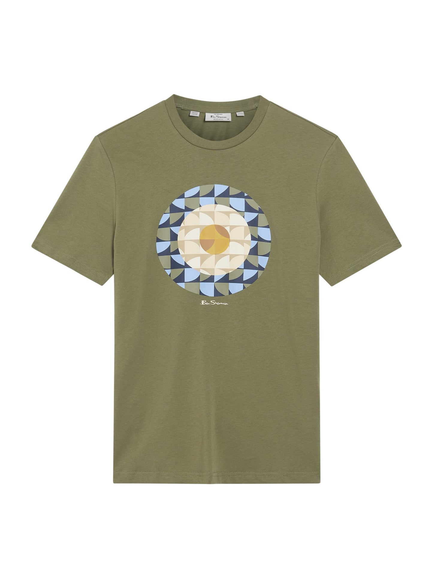 Ben Sherman Geo Target T-Shirt Litchen Green
