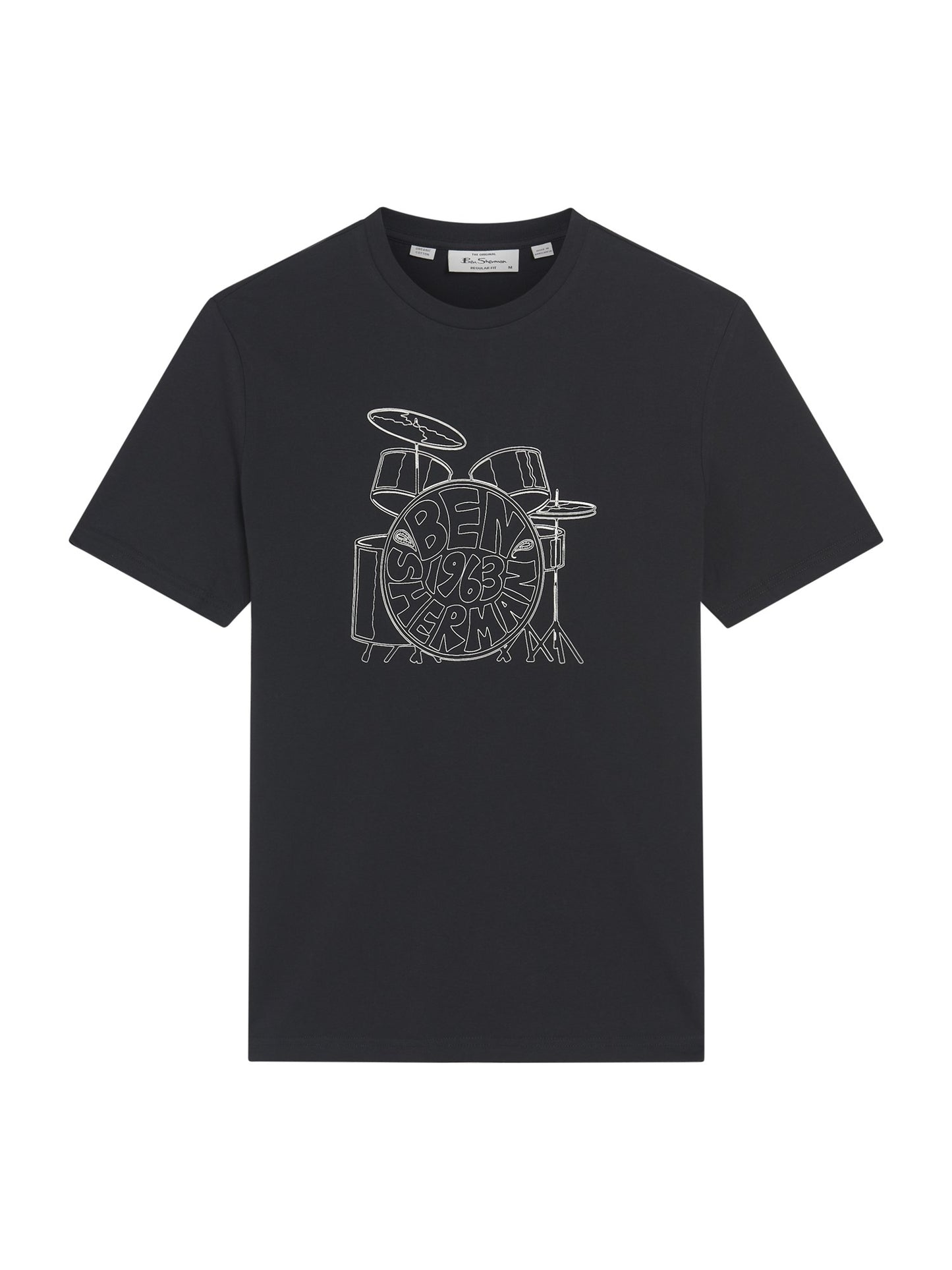 Ben Sherman Drum Kit T-Shirt Black