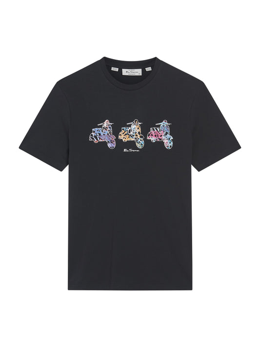 Ben Sherman Scooter Spray T-Shirt Black
