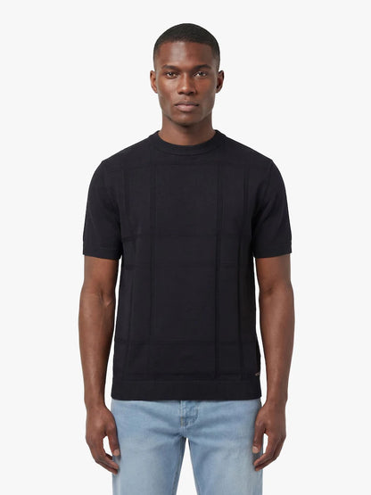 Luke 1977 Lerwick Tonal Knit T-Shirt Black