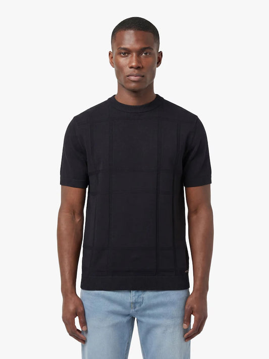 Luke 1977 Lerwick Tonal Knit T-Shirt Black