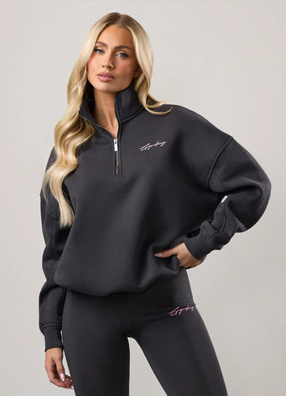 Gym King Ladies Script Mindset Funnel Dark Pewter