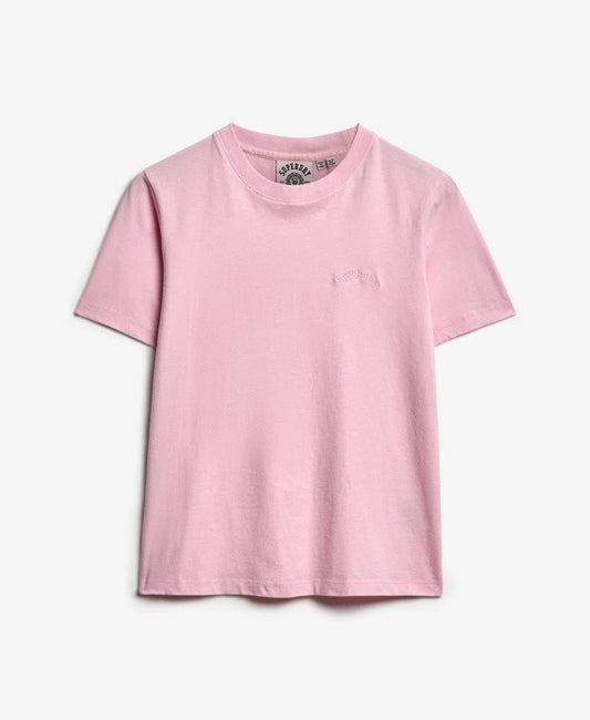 Superdry Ladies Essential Logo EMB T-Shirt Pink Lady