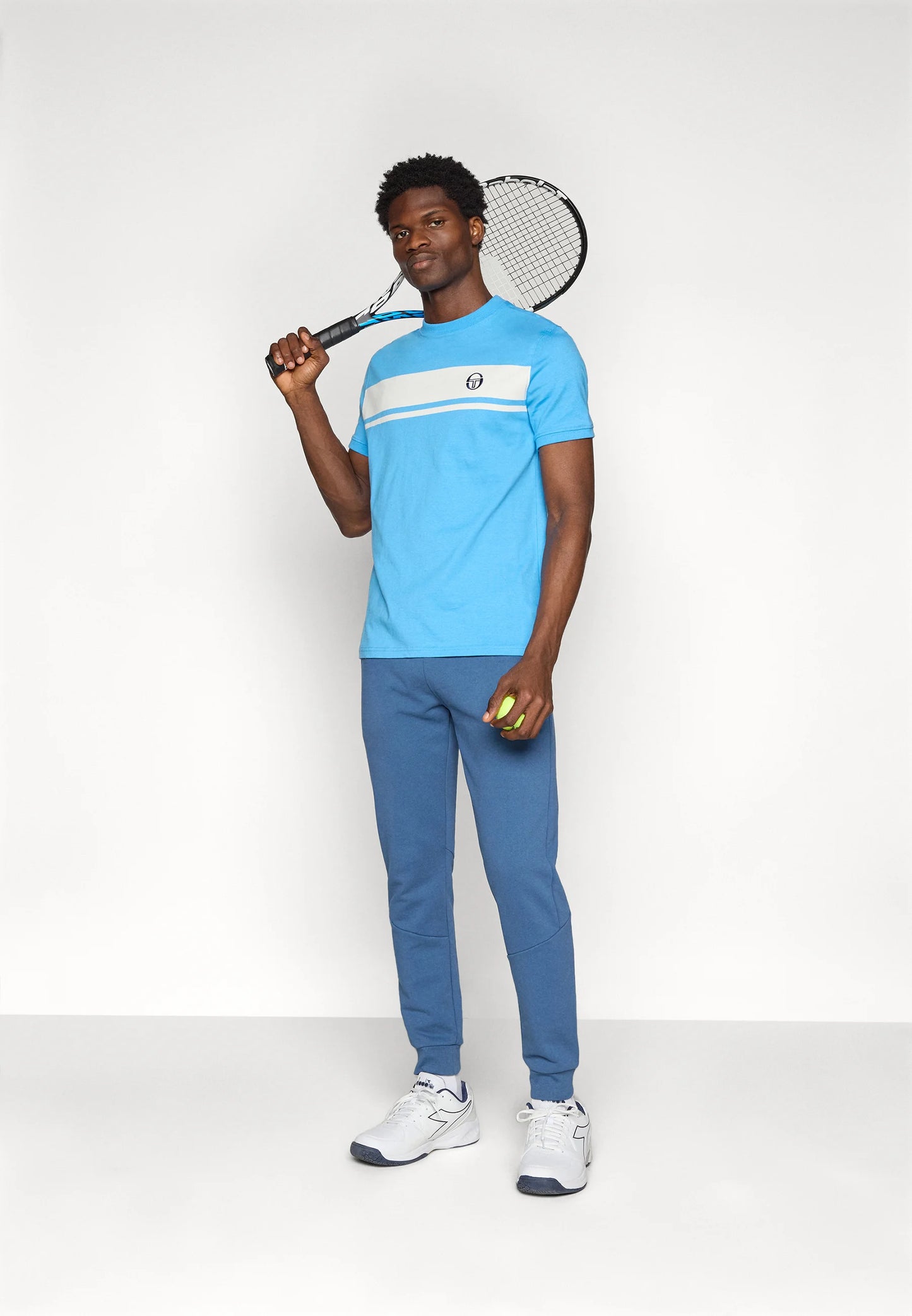 Sergio Tacchini Master T-Shirt Azure Blue/Gardenia