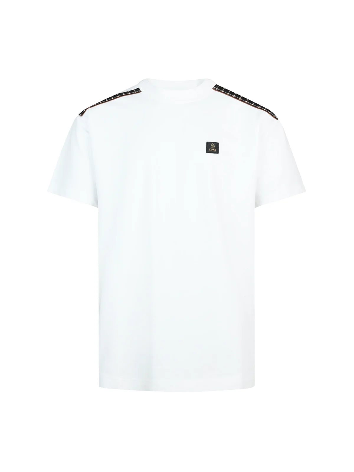 Luke 1977 Glen Relaxed Fit Check T-Shirt White