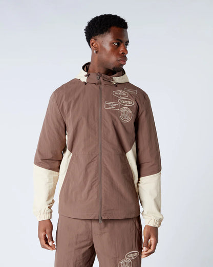 MERCIER Angle Badge Windbreaker Brown