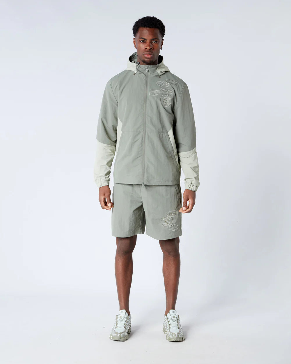 MERCIER Angle Badge Windbreaker Sage