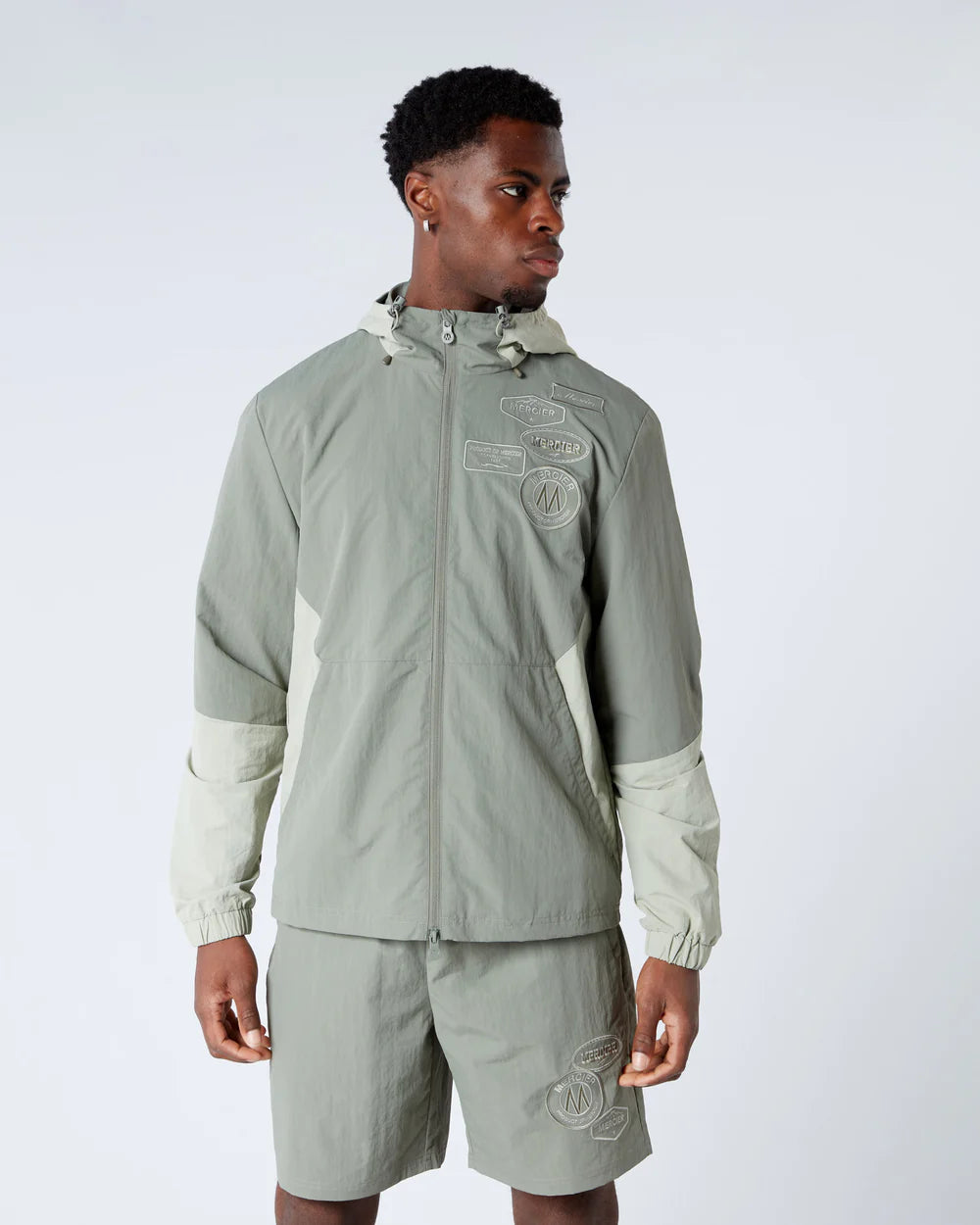 MERCIER Angle Badge Windbreaker Sage