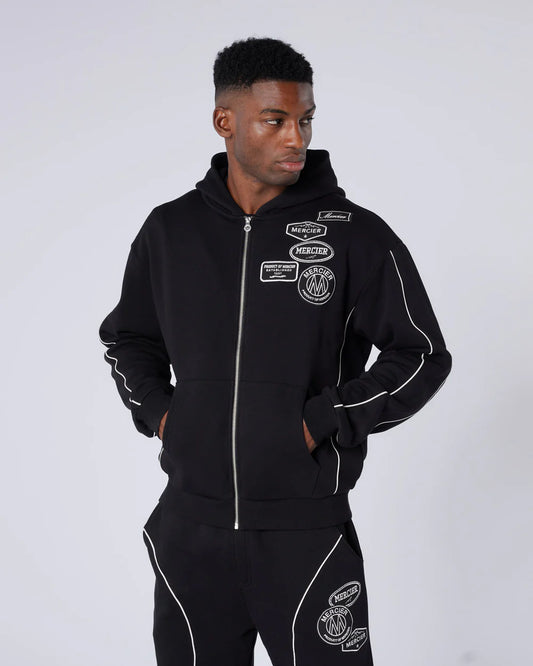 MERCIER New Wave Badge Hoodie Black