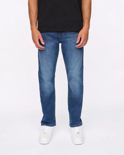 DUCK & COVER Straight Fit Jeans Hydras Mid Wash