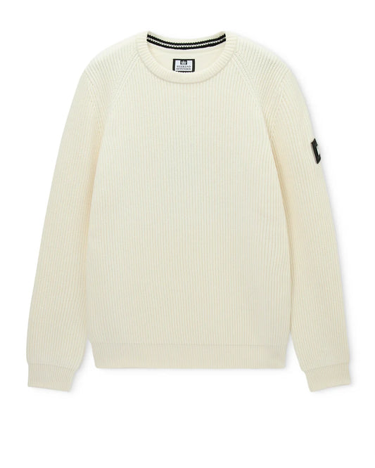 Weekend Offender Morello Rib Crew Neck Jumper Ivory