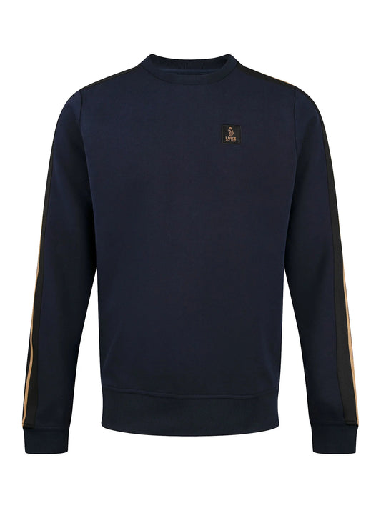 Luke 1977 Massachusetts 1000 Tape Detail Sweatshirt Dark Navy