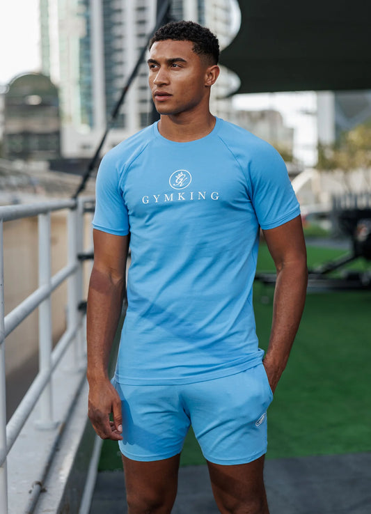Gym King Pro Jersey T-Shirt Azure Blue