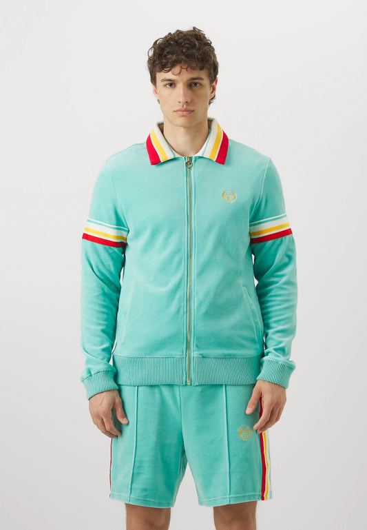 Sergio Tacchini Slice TJ Velour Track Jacket Pool Blue