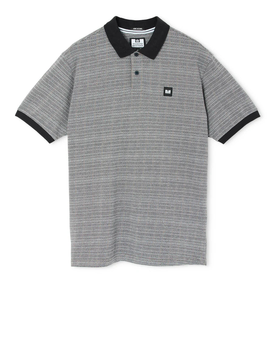 Weekend Offender Winfield Jacquard Polo Black Mix