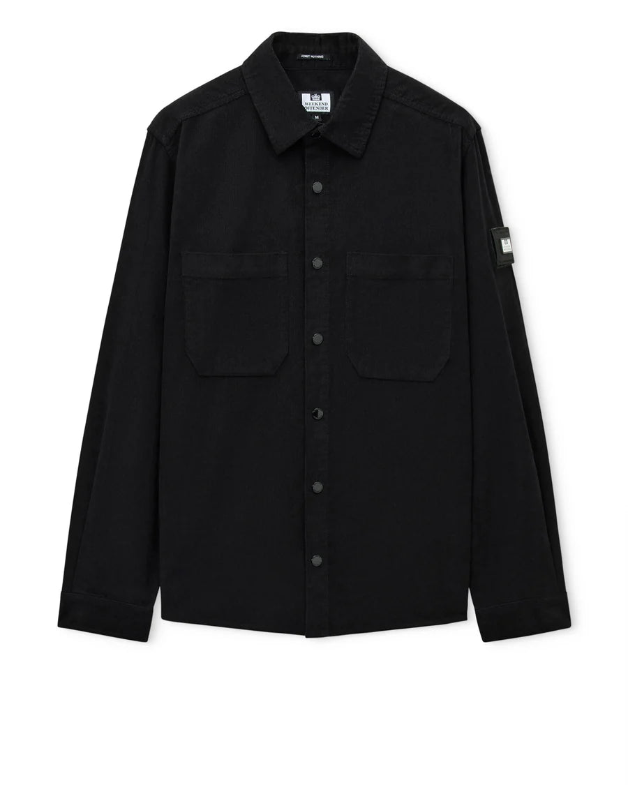 Weekend Offender Erding Cord Overshirt Black