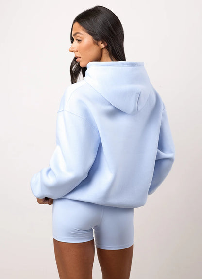 Gym King Ladies 365 Relaxed Fit Hoodie Hydrangea Blue