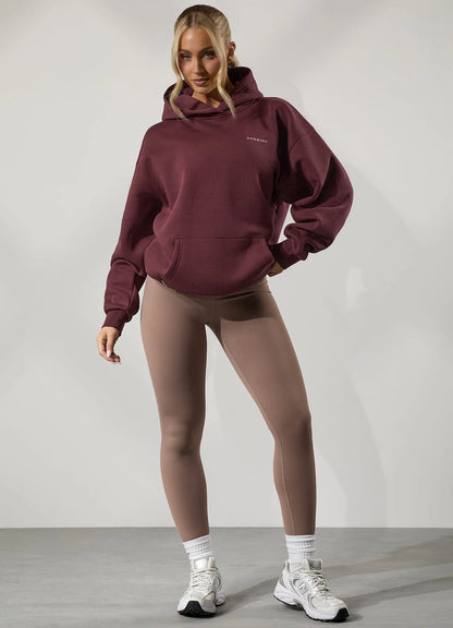 Gym King Ladies 365 Relaxed Fit Hoodie Burgundy