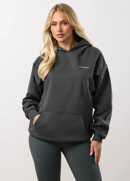 Gym King Ladies Composed Oversized Hoodie Green Smoke