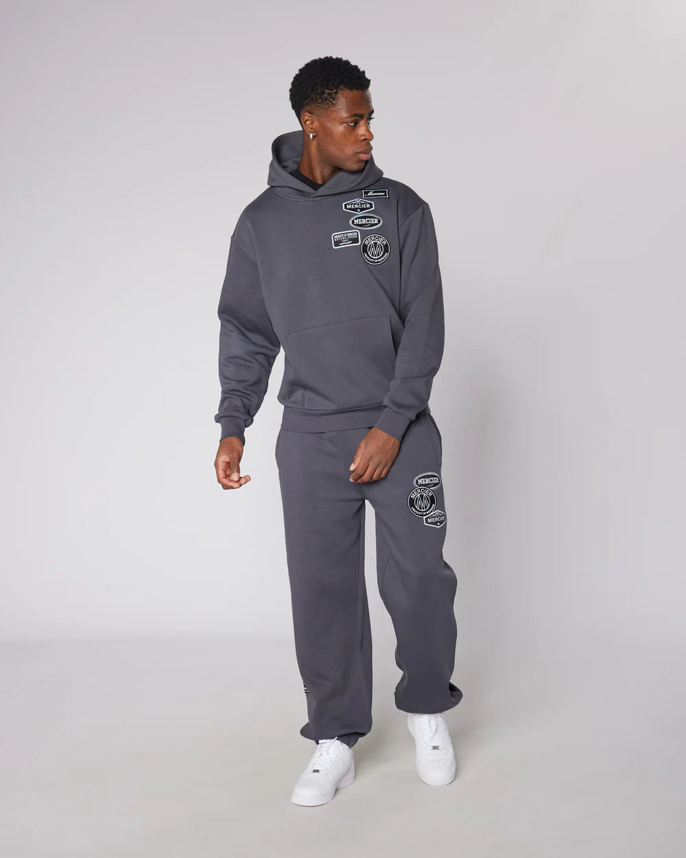 MERCIER Relaxed OG Mono Hoodie Irongate