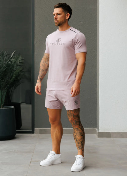 Gym King Pro Logo V2 T-Shirt Lilac Smoke
