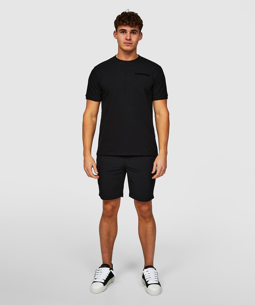 Alessandro Zavetti Marchiano Woven Short Jet Black