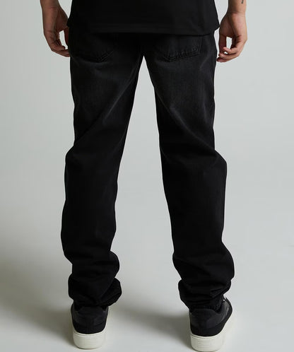 Alessandro Zavetti Lazio Loose Fit Denim Jeans Washed Black