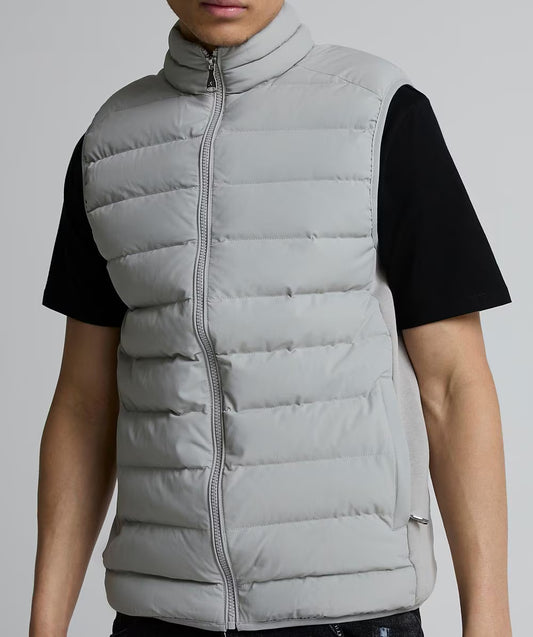 Alessandro Zavetti Masso Padded Gilet Silver Thyme