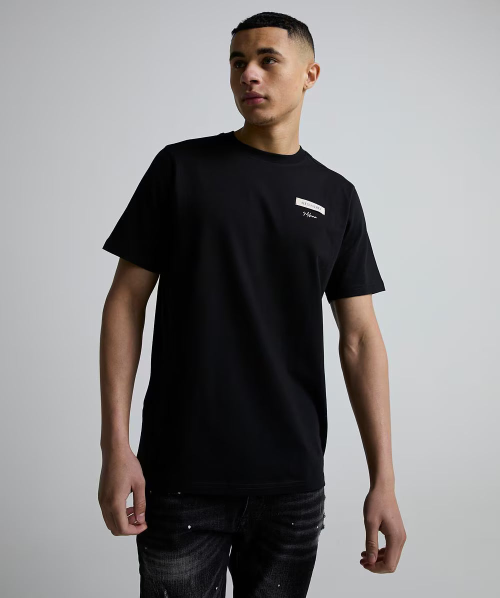 Alessandro Zavetti Cenerello Badge T-Shirt Black