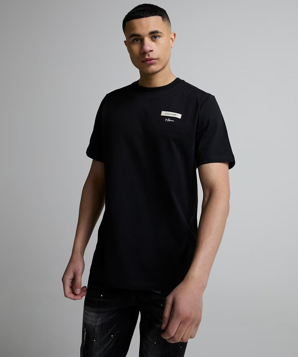 Alessandro Zavetti Cenerello Badge T-Shirt Black