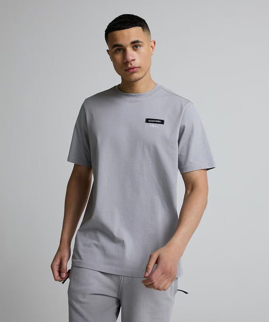 Alessandro Zavetti Cenerello Badge T-Shirt Cloud Mirage