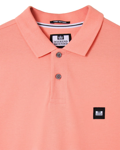 Weekend Offender Heathcote Polo Shirt Coral