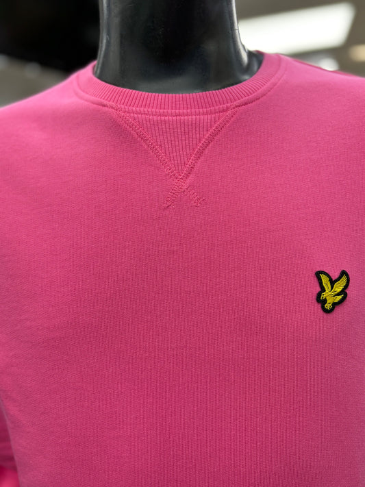 Lyle & Scott Cotton Crew Neck Sweatshirt Hot Pink