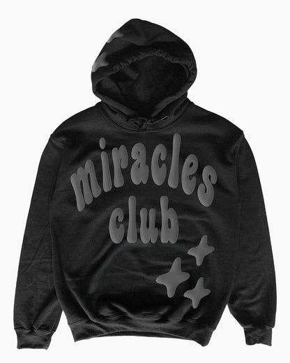Miracles Puff Hoodie Black