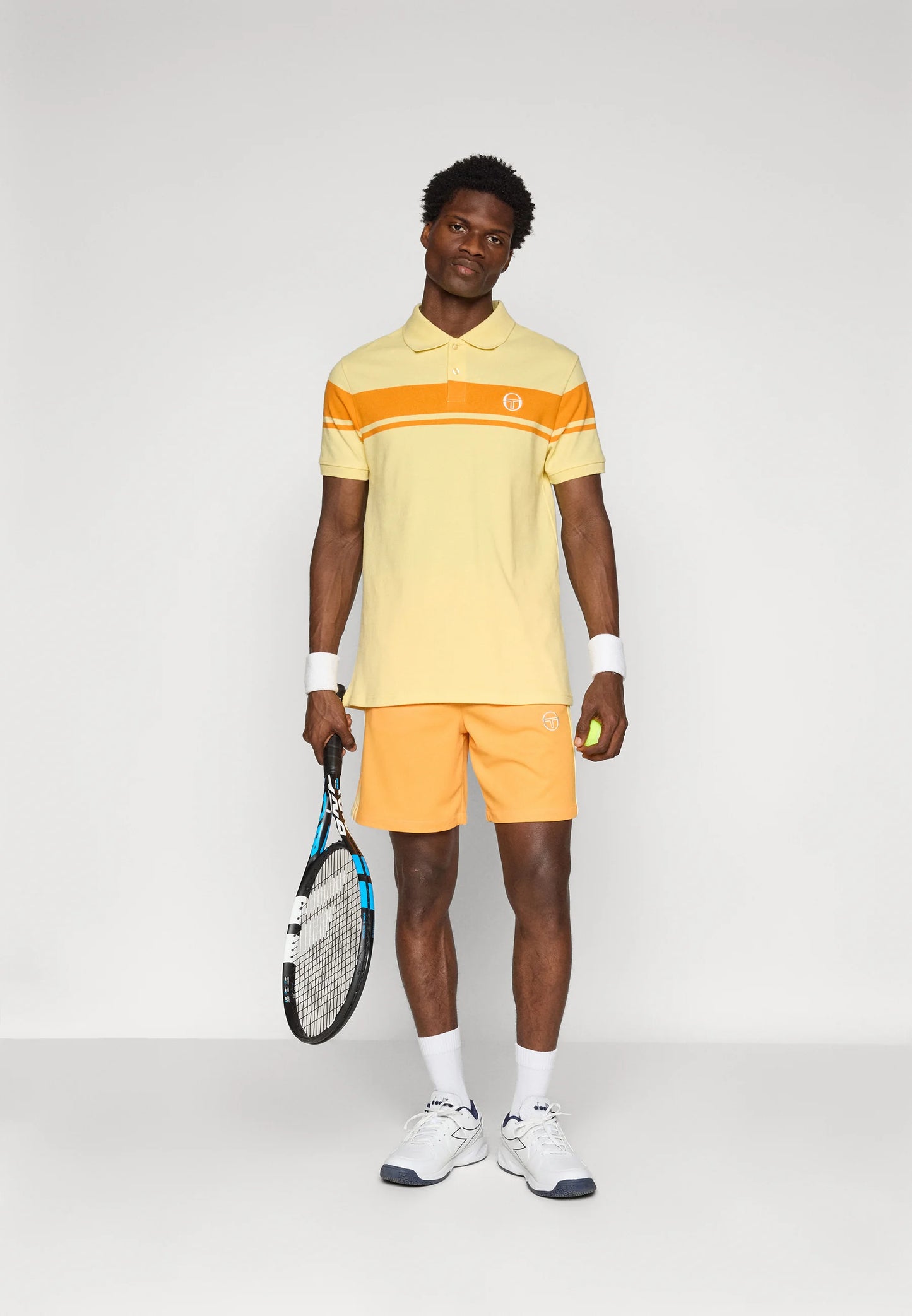 Sergio Tacchini Young Line Polo Shirt Pale Banana/Autumn Glory