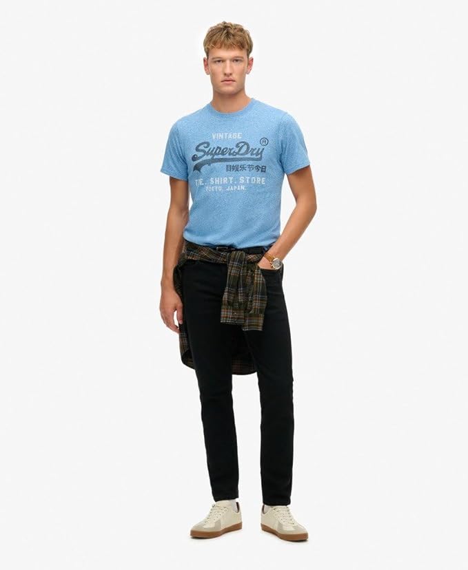 Superdry VL Classic Relaxed T-Shirt Fresh Blue Grit